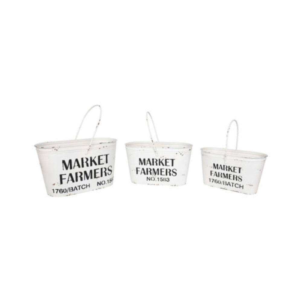 Set of 3 Nested Farmers Market Buckets - Notbrand