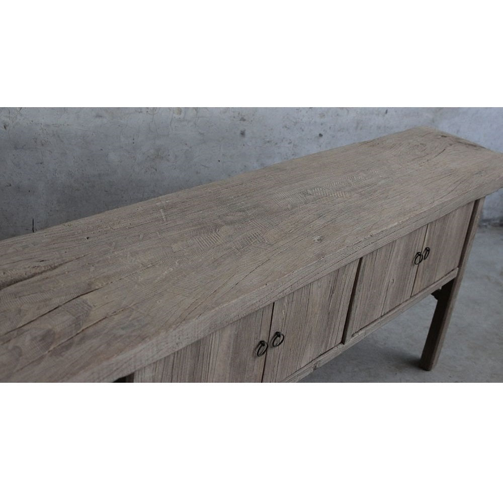 Franchino 130 Year Old Henan Elm Wooden 4 Door Console - Natural - Notbrand