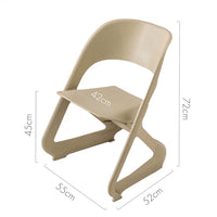 ArtissIn Stackable Plastic Leisure Dining Chairs in Beige - Set of 4