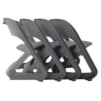 ArtissIn Stackable Plastic Leisure Dining Chairs in Grey - Set of 4