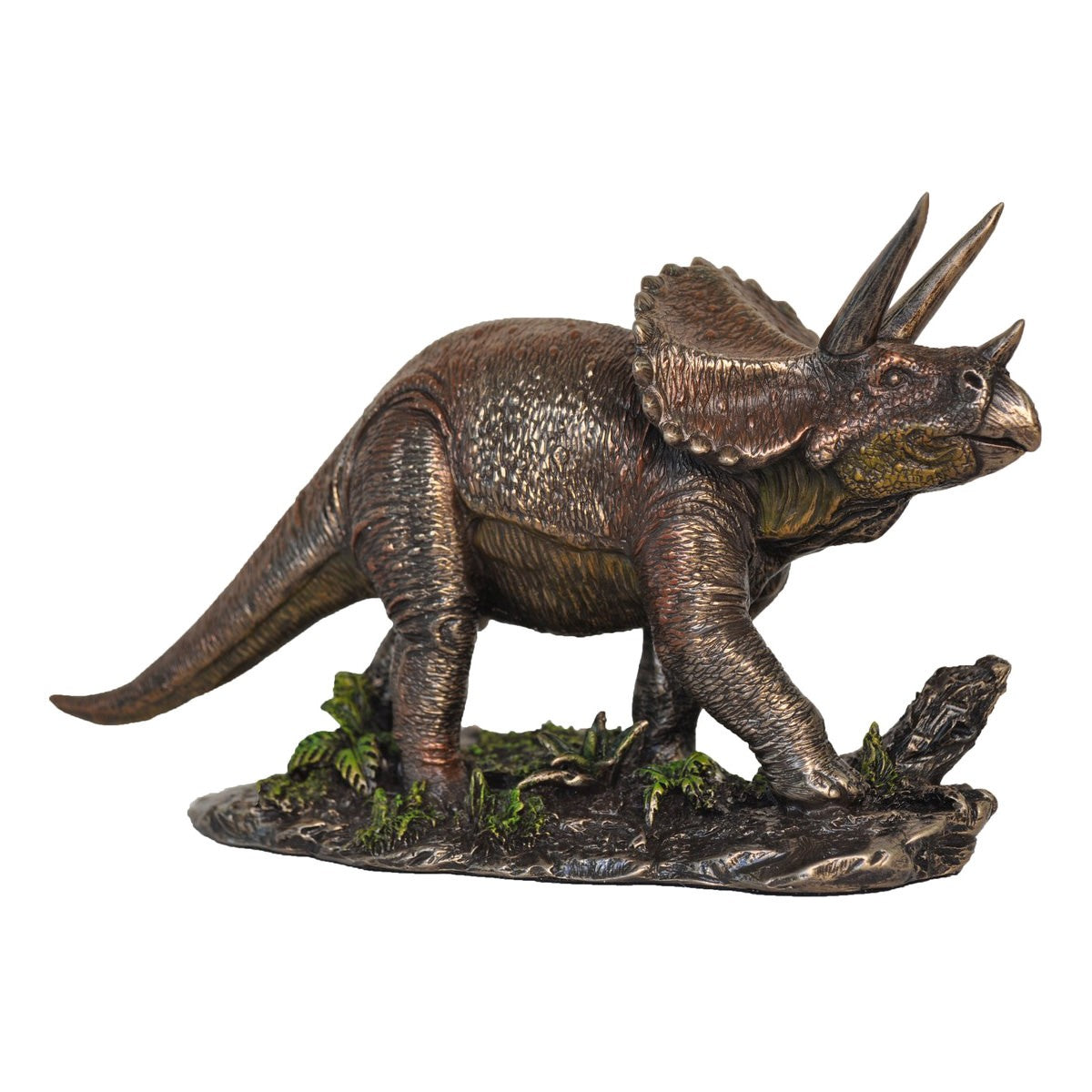 Triceratops Dinosaur Cold Cast Bronze Figurine - Notbrand