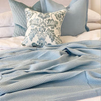 Amal Cotton Pillow Pair in Baby Blue - Cover Only - Notbrand
