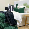 Aria Velvet Comforter - Green - Notbrand