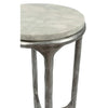 ARIES ROUND MARBLE SIDE TABLE PEWTER - Notbrand