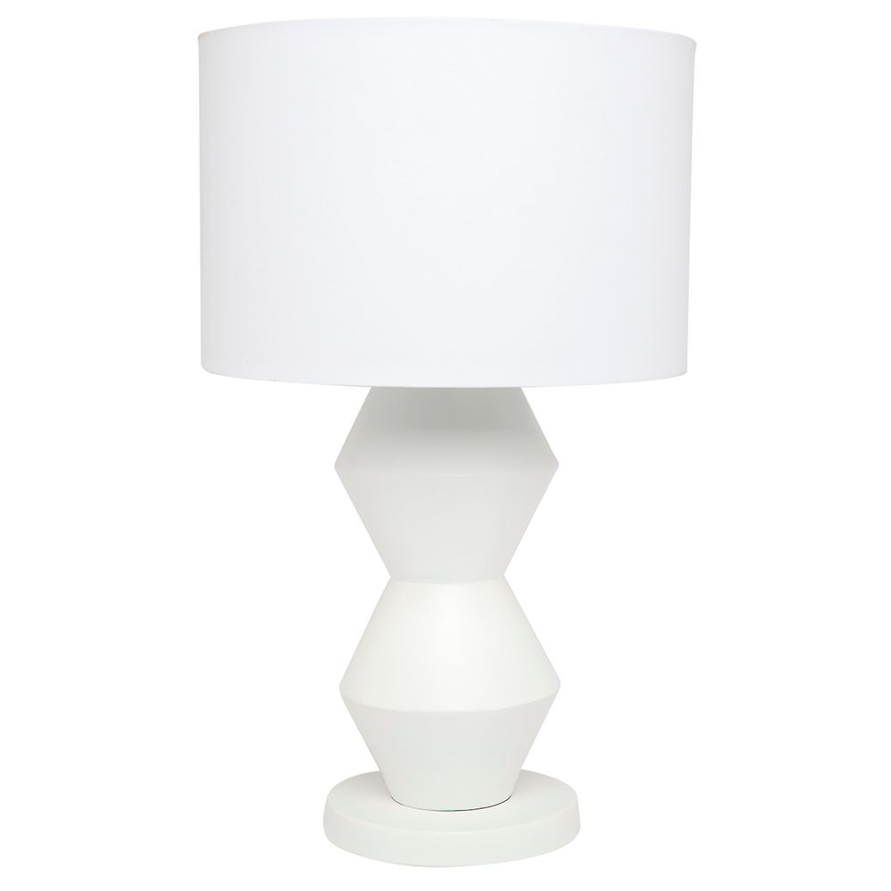 Abstract Table Lamp with Resin Base - White - Notbrand