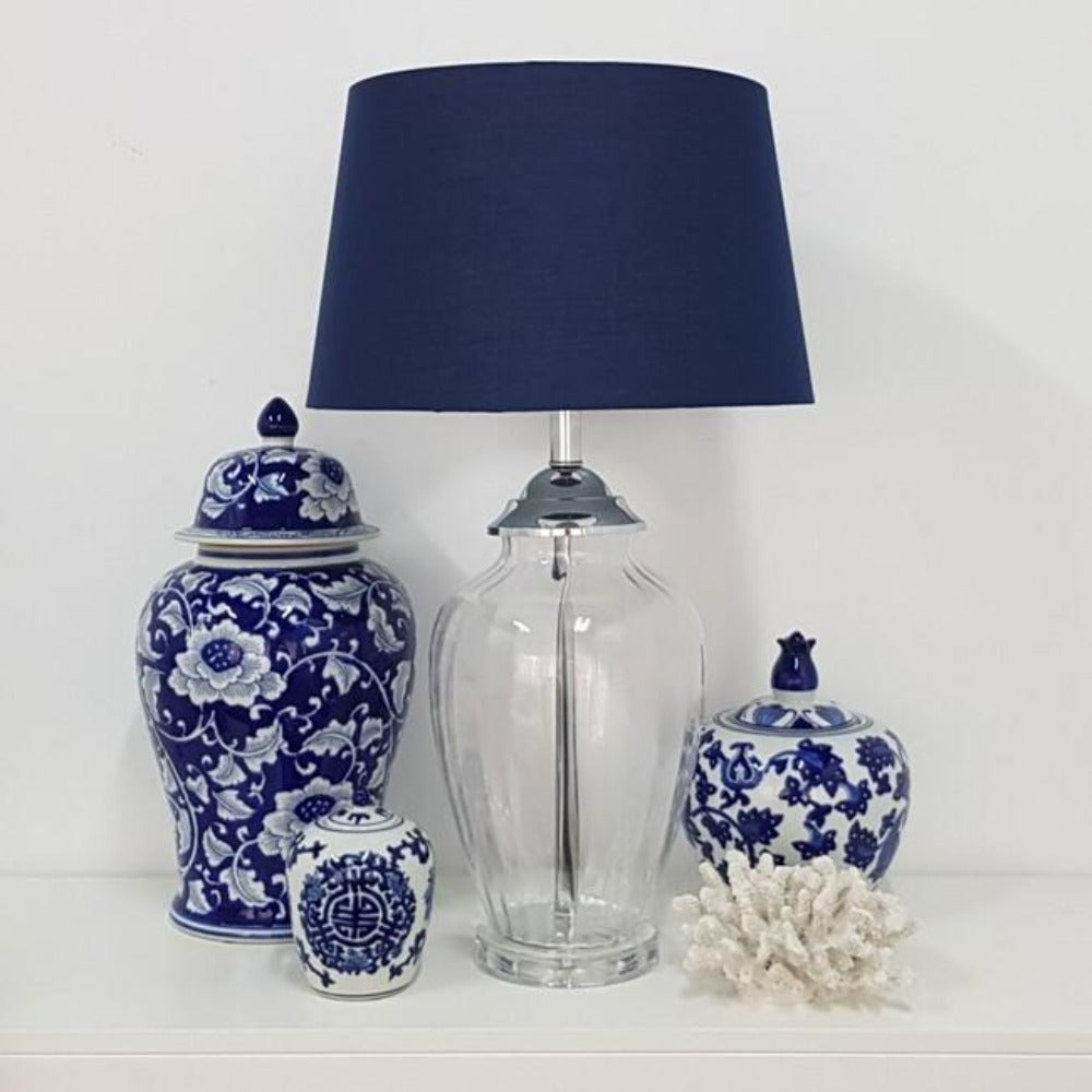 Addison Table Lamp Navy Blue 67cmh - Notbrand