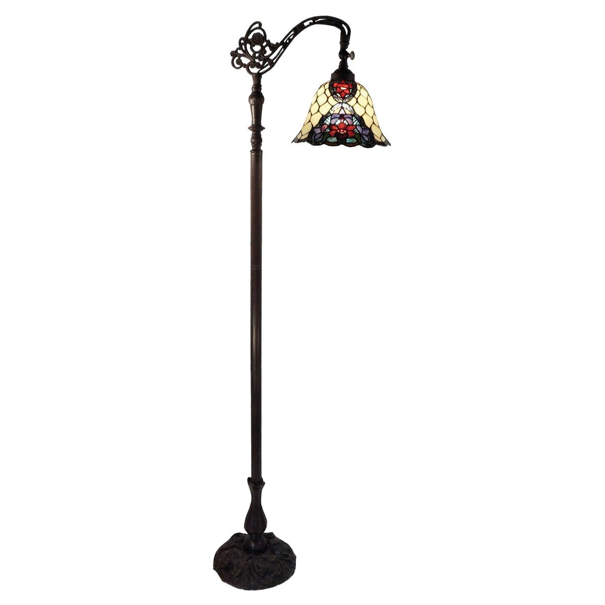 Alicia Tiffany Style Metal Floor Lamp - Multi - Notbrand