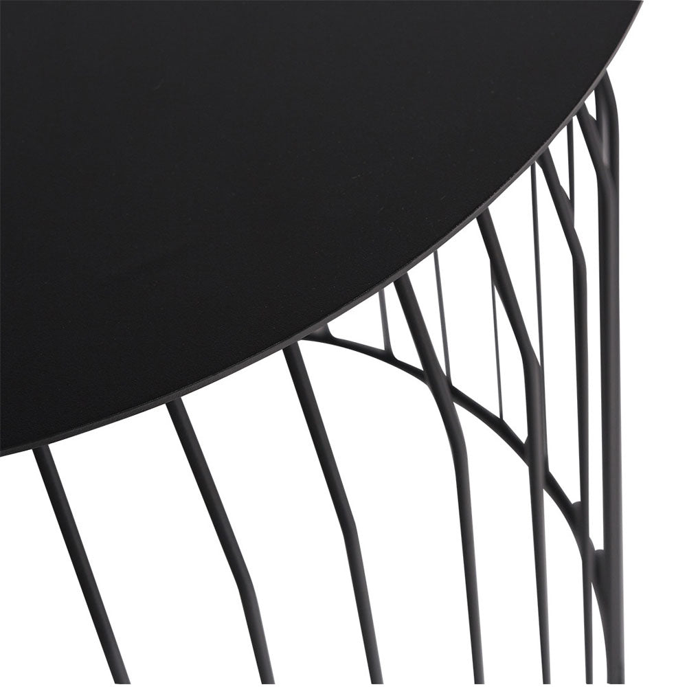 Alto Rebello Steel Side Table - Black - Notbrand