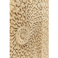 Anita Hand Carved Floral Sideboard with Metal Base - Natural - Notbrand