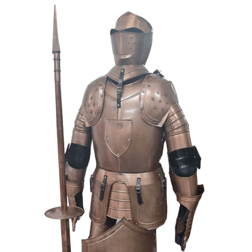 Antique Finish Crusader Knight Armour Set (Fully Wearable) - Notbrand
