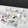 Antler Printed Ceramic Dinnerware With Square Plates - Set of 34 - Notbrand