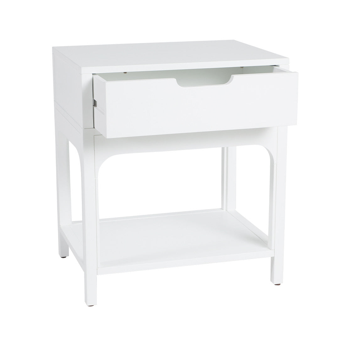 Arco Poplar Bedside Table - White - Notbrand