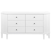 Arielle 6 Drawers Chest Buffet - White - Notbrand