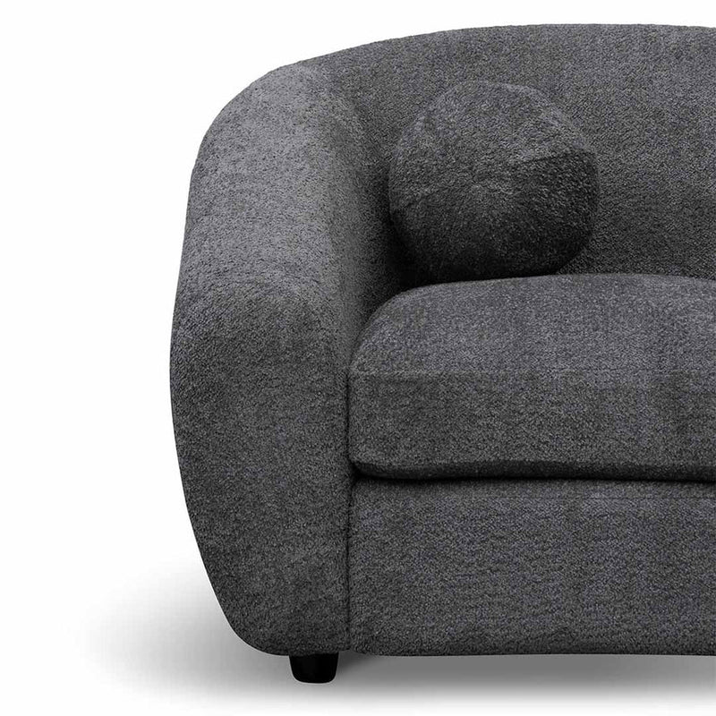 Cakeax Pine Wood Arm Chair - Iron Grey - Notbrand