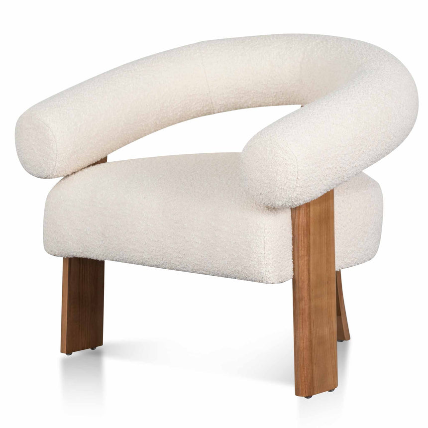 Armchair - Ivory White Boucle - Notbrand