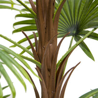 Artificial Fan Palm Potted Plant Real Touch (90cmH) - Notbrand
