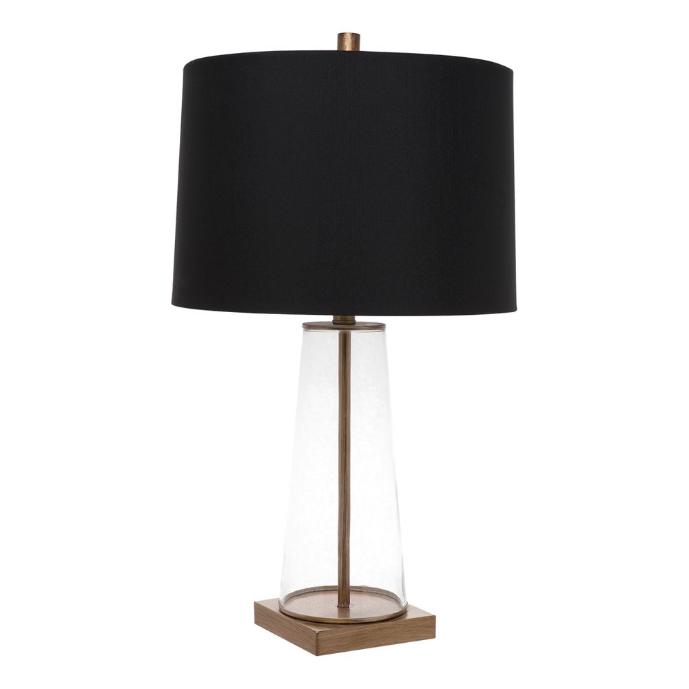 Aspen Glass Table Lamp - Black - Notbrand
