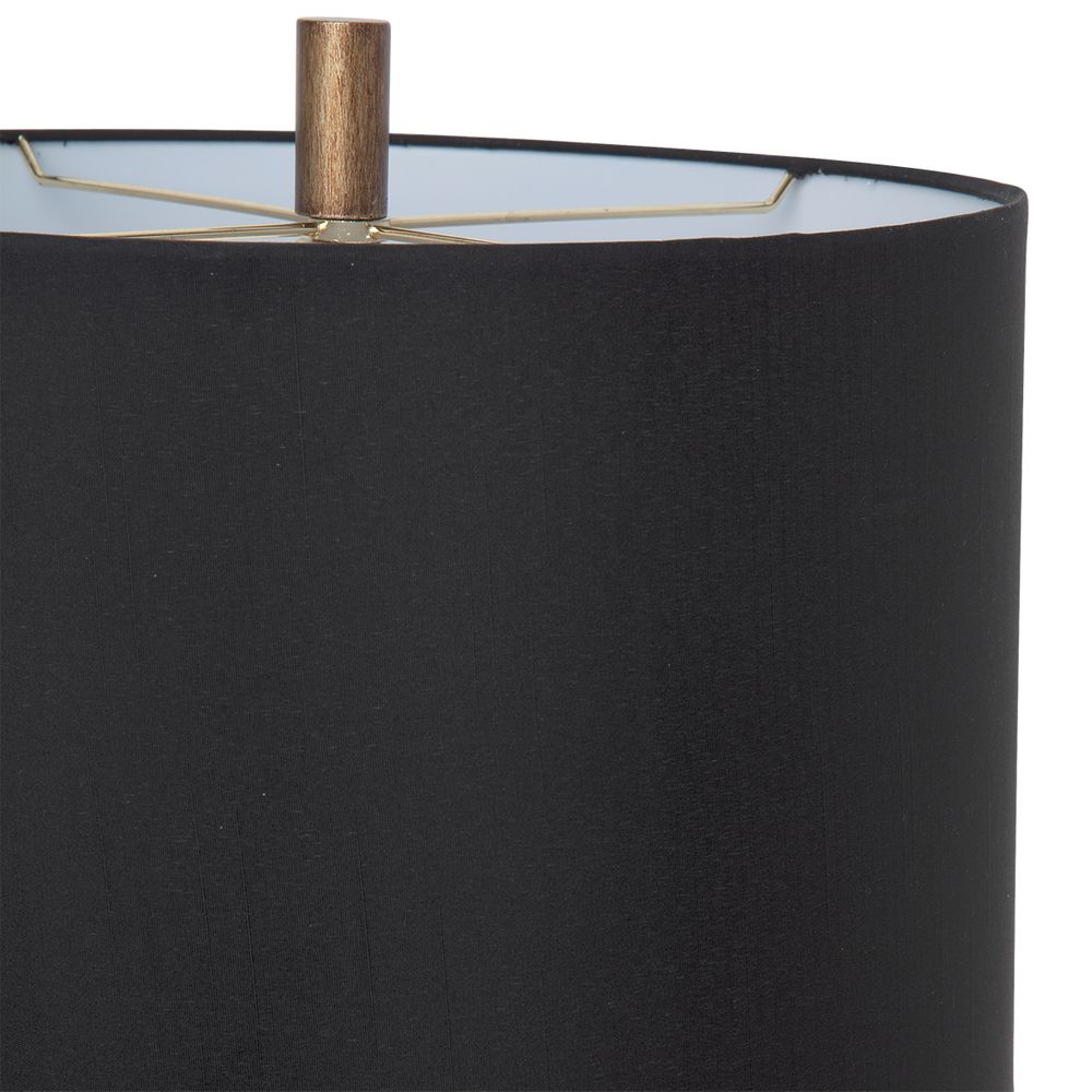 Aspen Glass Table Lamp - Black - Notbrand