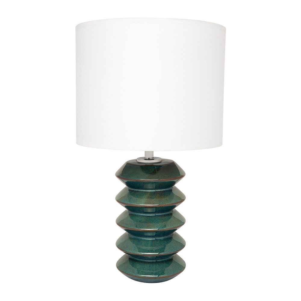 Azul Linen Table Lamp - Teal - Notbrand
