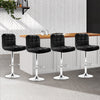 ArtissIn Swivel Gas lifted Bar Stools in Steel and Black - Set of 4