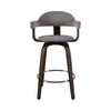Artiss Set of 2 Bar Stools Wooden Swivel Bar Stool Kitchen Dining Chair - Wood, Chrome and Grey - Notbrand