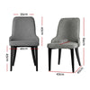 Artiss Fabric Dining Chairs in Grey - Set of 2 - Notbrand
