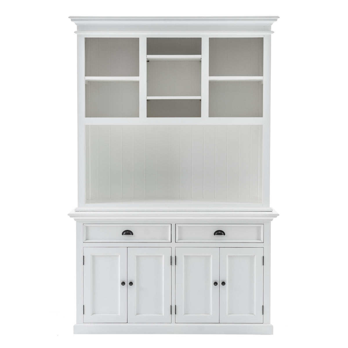 Halifax Buffet Hutch Unit with 2 Adjustable Shelves - Classic White - Notbrand