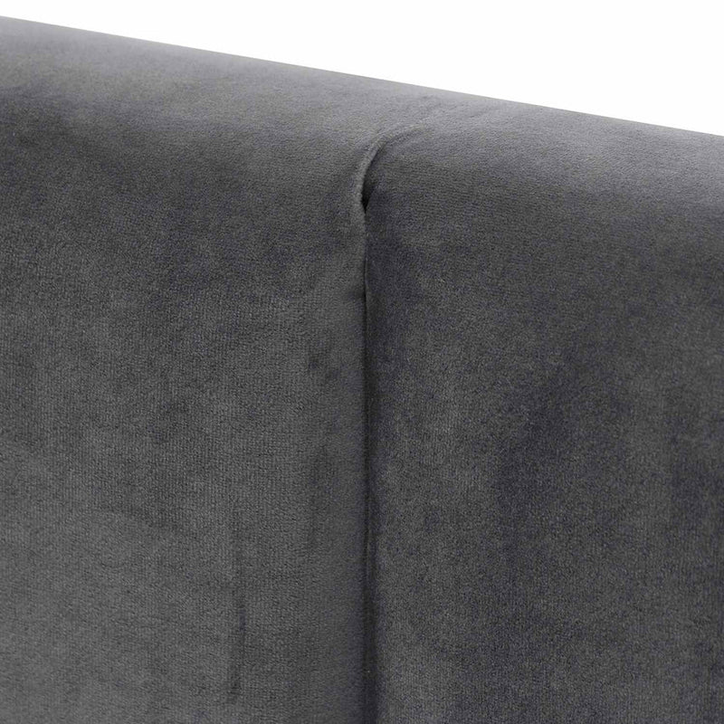 Nour King Bed Frame - Charcoal Velvet - Notbrand