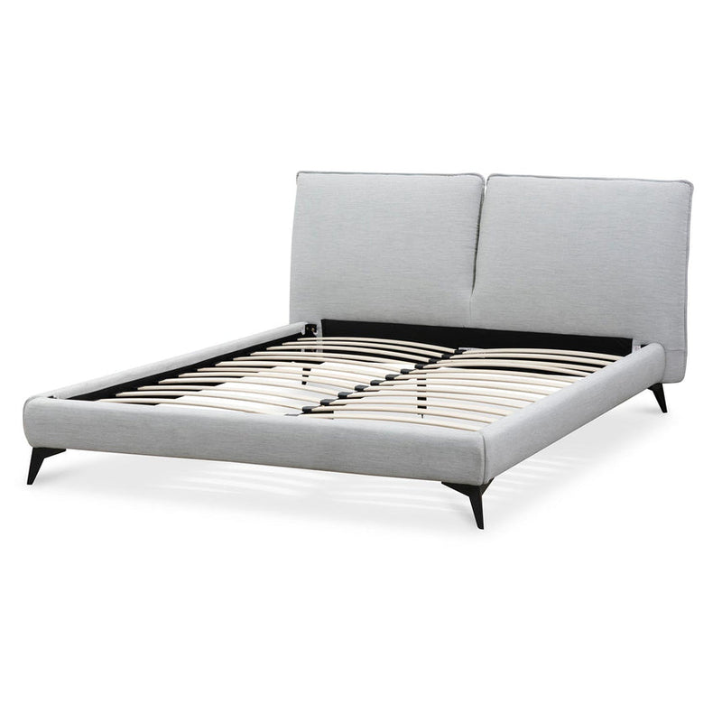 Tasa Queen Bed In Pearl Grey - Linen - Notbrand