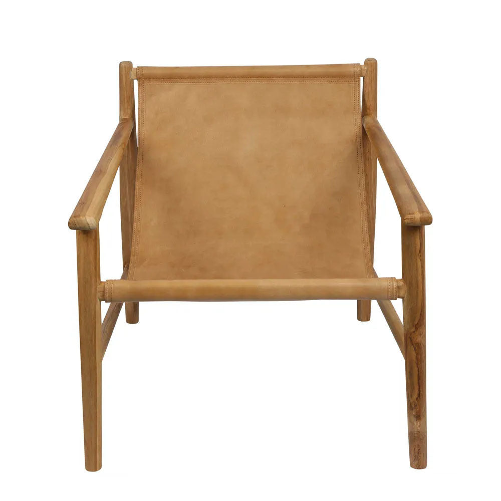 Bolan Teak Wooden Chair - Brown - Notbrand