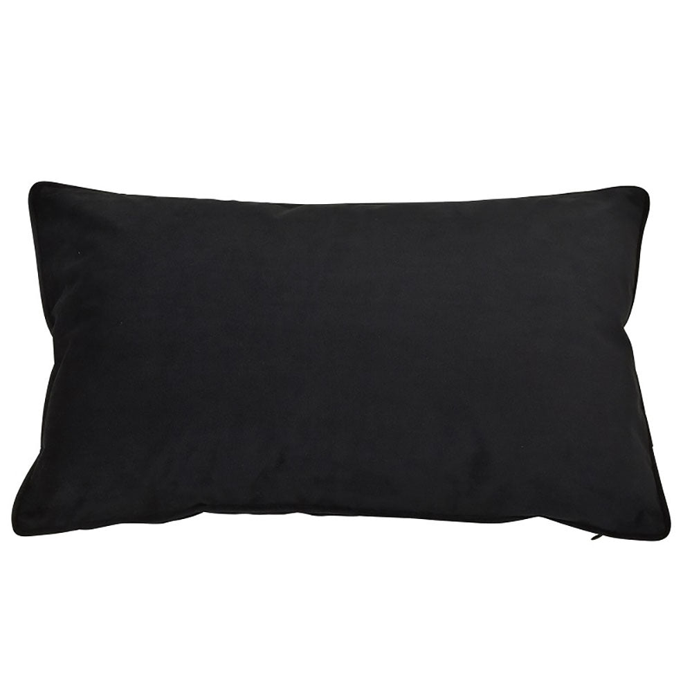 Bondi Velvet Rectangular Cushion - Black - Notbrand