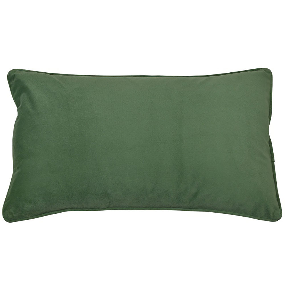 Bondi Velvet Rectangular Cushion - Olive - Notbrand