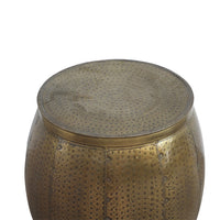 Brass Look Hammered Side Table - Notbrand