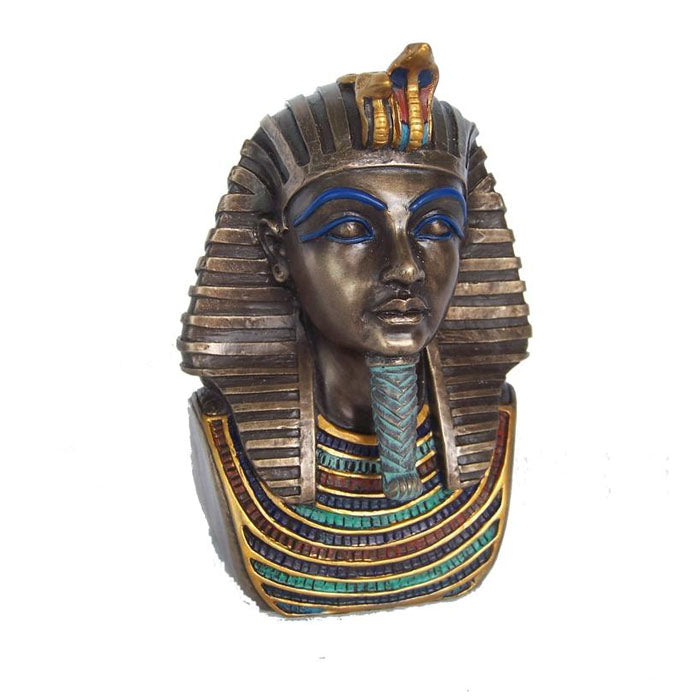 Bust Of King Tutankhamun Bronze Figurine - Small - Notbrand