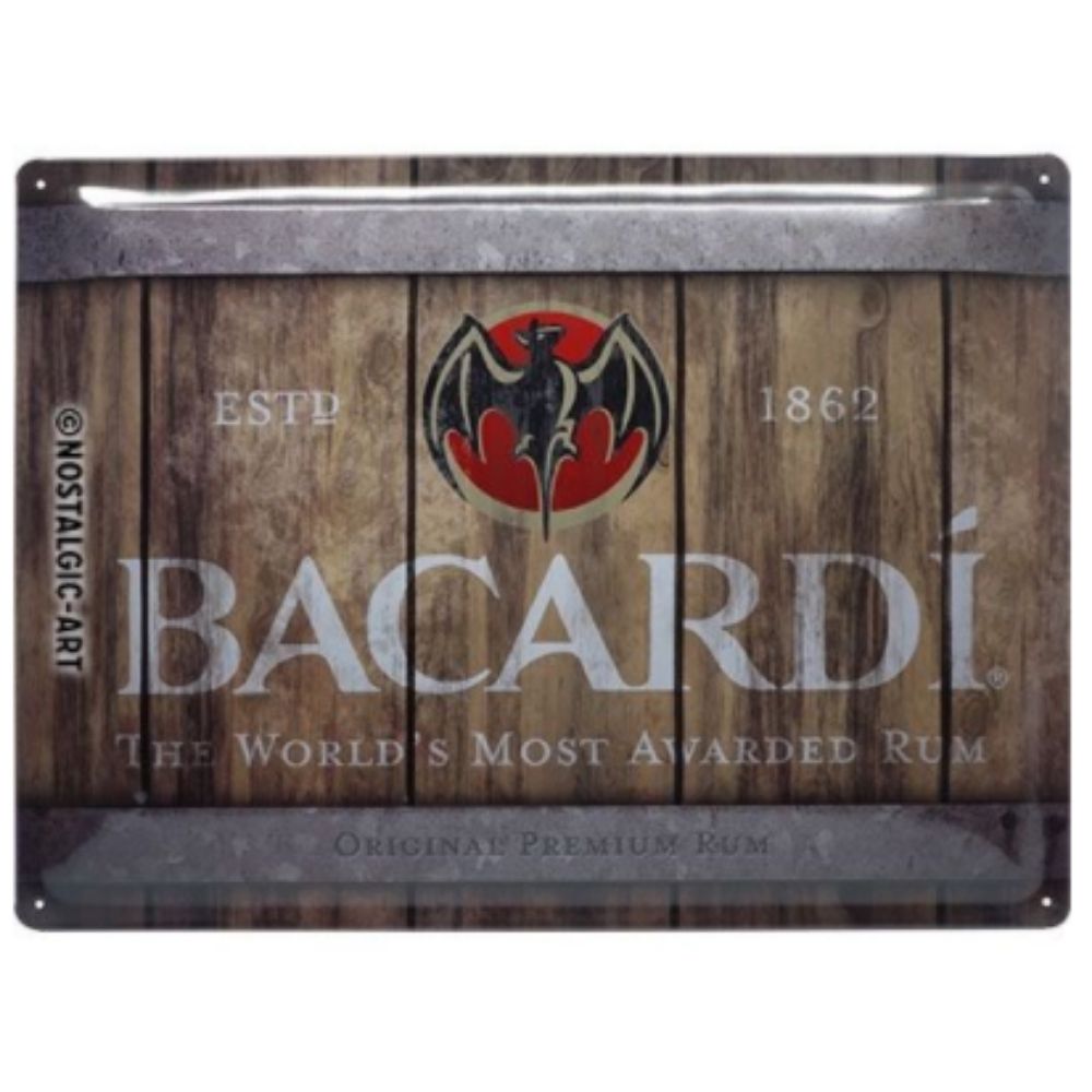 Bacardi Large Sign - Wood Barrel Logo - NotBrand