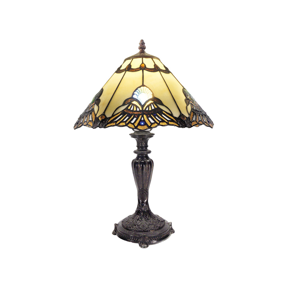 Benita Tiffany Style Table Lamp - Beige - Notbrand