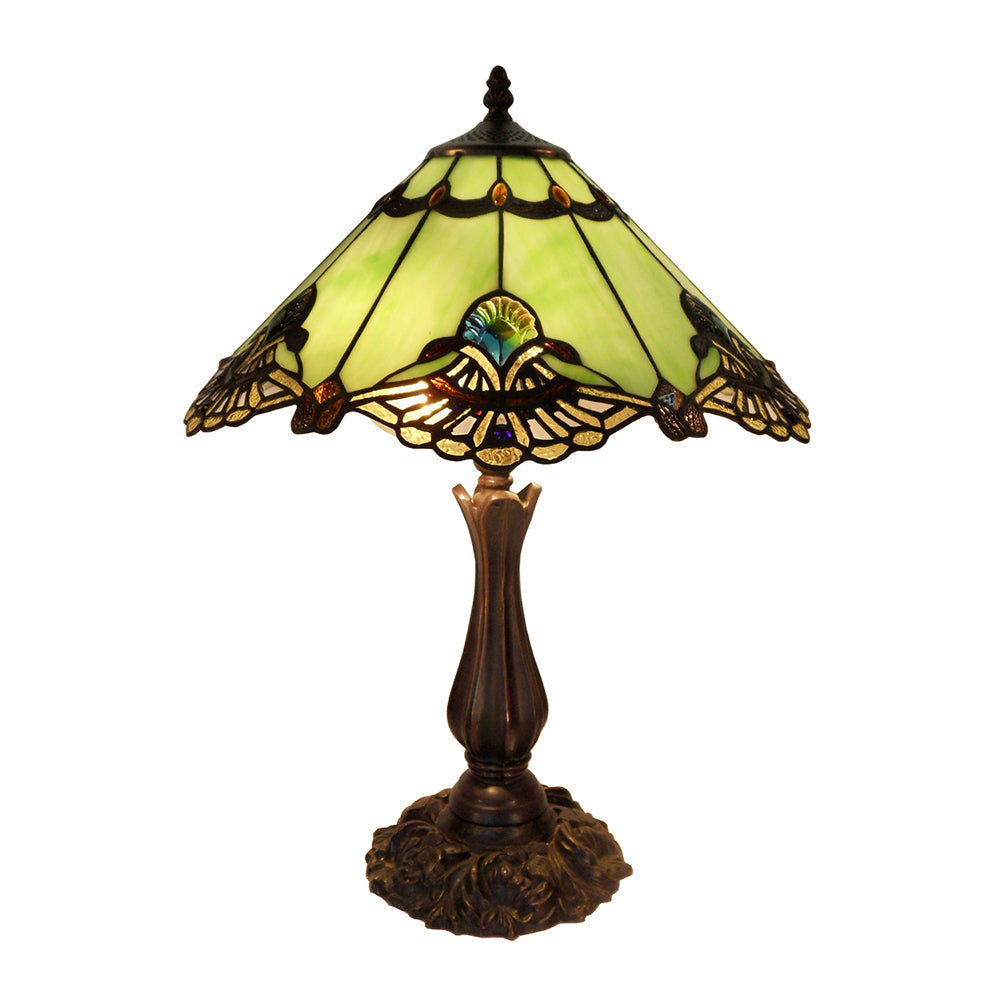 Benita Tiffany Style Table Lamp In Jade - Large - Notbrand
