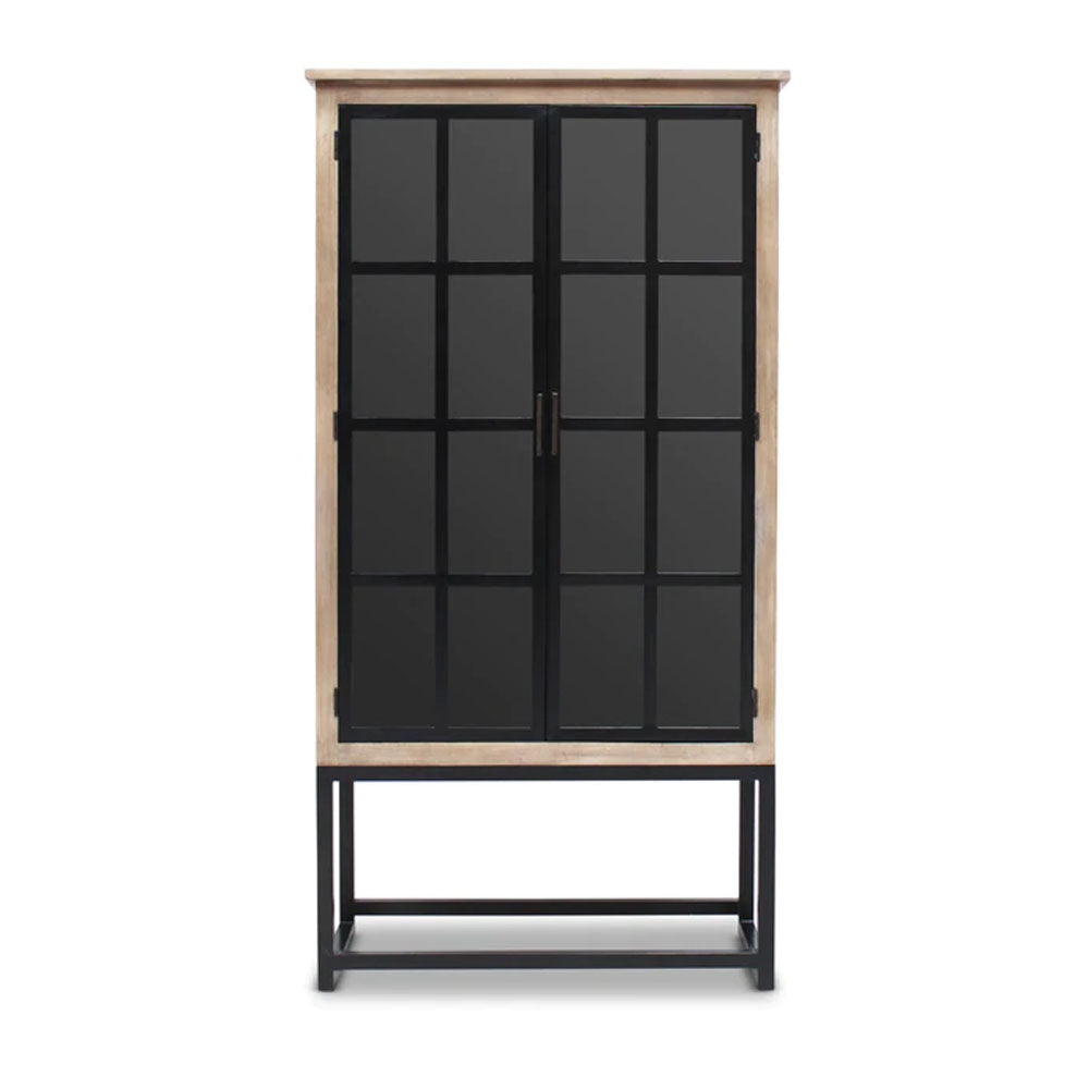 Berkeley Timber And Iron Display Cabinet - Notbrand
