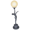 Asane Lady Figurine Art Decor Table Lamp - Gunmetal - Notbrand