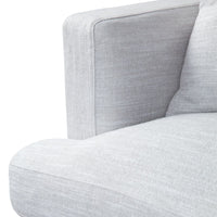 Birkshire 3 Seater Slip Cover Linen Sofa - Grey - Notbrand