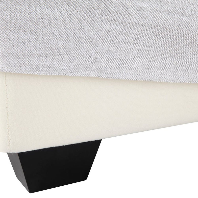 Birkshire 3 Seater Slip Cover Linen Sofa - Grey - Notbrand