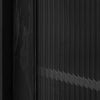 Black Bar Cabinet - Flute Glass Doors - Notbrand