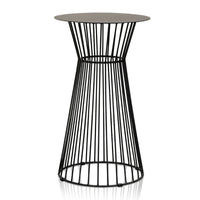 Souci Round Top Bar Table with Black Frame - Notbrand