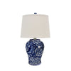 Blossom Ceramic Table Lamp - Blue & White - Notbrand