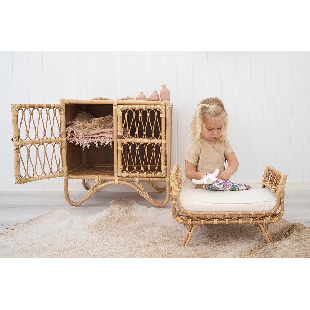 Bolan Rattan Toy Cabinet - Notbrand