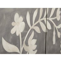 Aroon Floral Design Bone Inlay 3 Door Sideboard - Notbrand