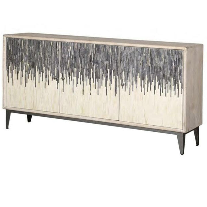 Bone Inlay Sideboard Textured In Grey and White - Notbrand