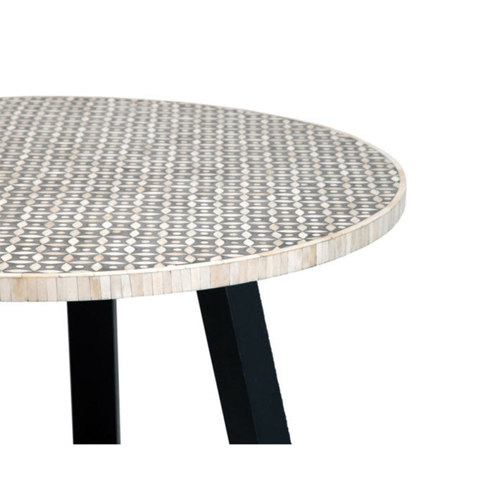 Alba Bone Inlay Dining Table in Grey - Notbrand