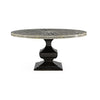 Carla Bone Inlay Round Floral Dining Table Black - Notbrand