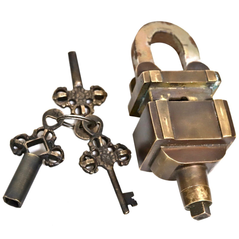 Brass Triple Key Combination Padlock - Notbrand